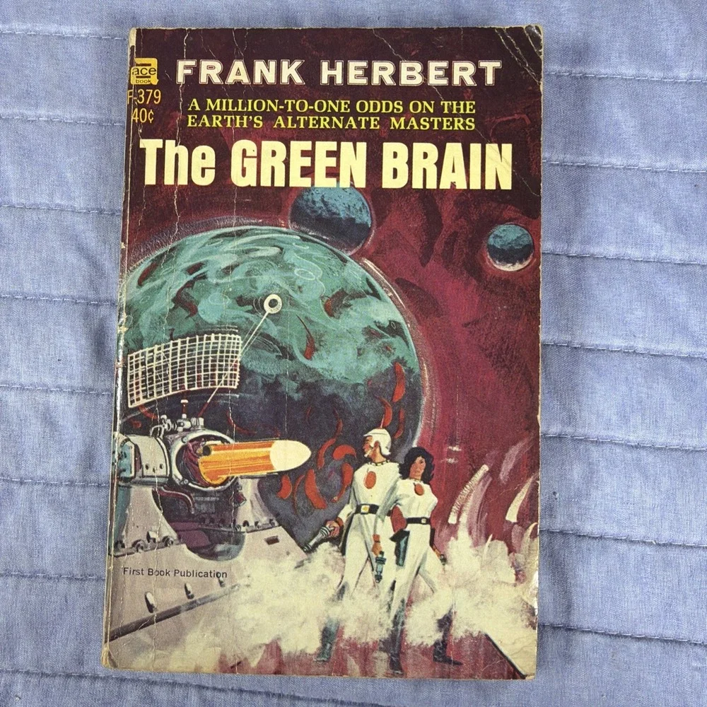The Green Brain Frank Herbert 1966 Ace F-379 Vintage Sci-Fi Paperback